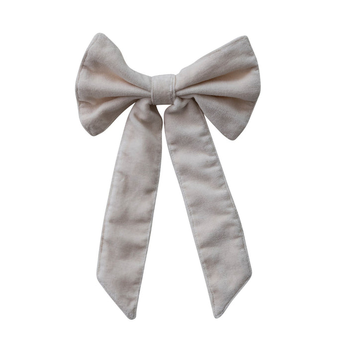 8" Cotton Velvet Clip-on Bow