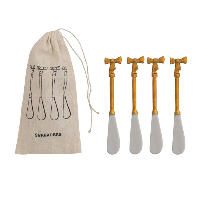 Brass Bow Canape Spreader