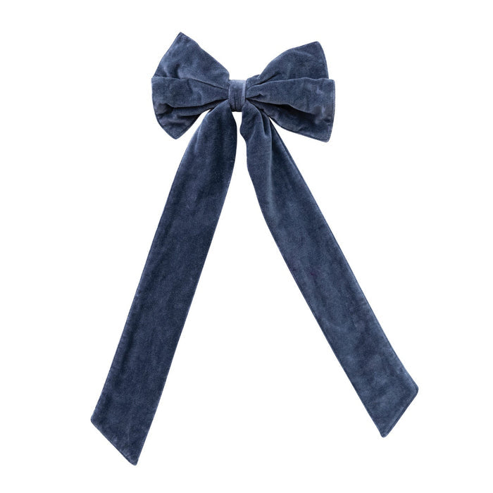10" Cotton Velvet Clip-on Bow