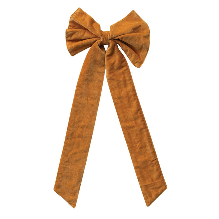 10" Cotton Velvet Clip-on Bow