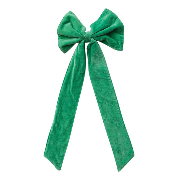 10" Cotton Velvet Clip-on Bow