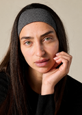 Sonya Hopkins 100% pure cashmere headband in dark charcoal