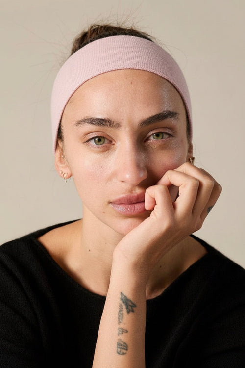 Sonya Hopkins 100% pure cashmere headband in pretty pink