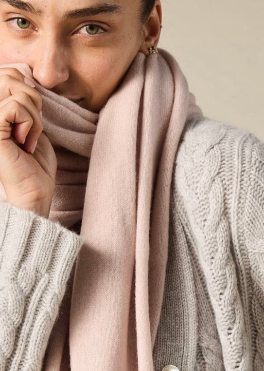 100% pure cashmere scarf in bisque - sonyahopkins.com