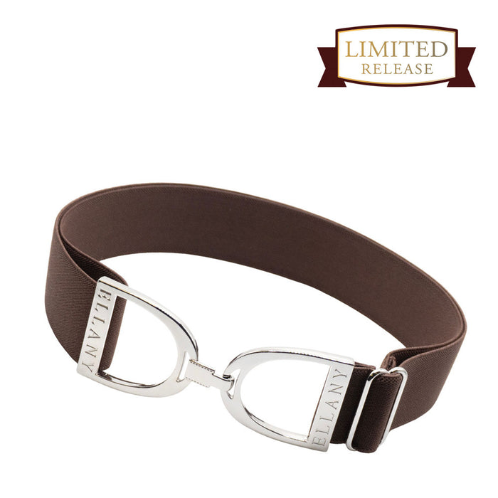 1.5" Ellany Belt -Chocolate with Silver Stirrup
