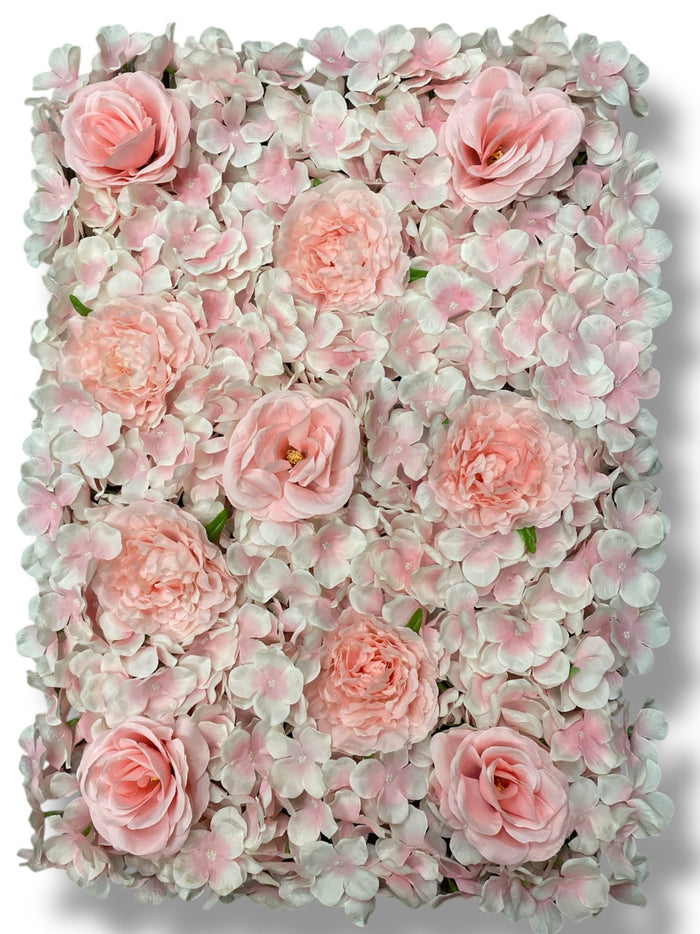 15''x24'' Hydrangea/Rose/Peony Wall Panel ( INT1012-Light Pink )