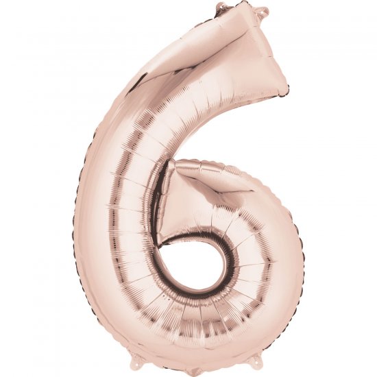 16'' Rose Gold Number Air Filled Decoration