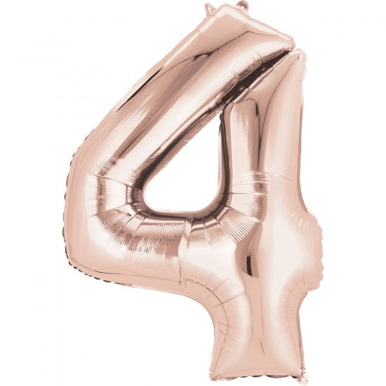16'' Rose Gold Number Air Filled Decoration