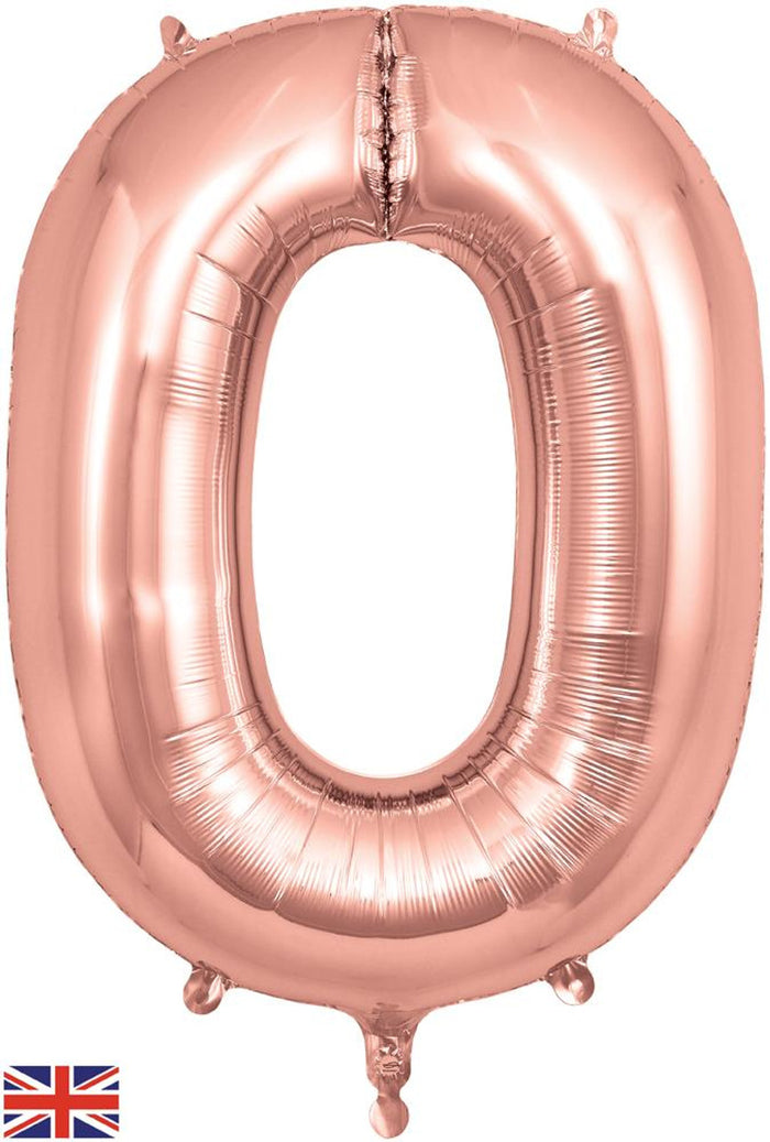 16'' Rose Gold Number Air Filled Decoration