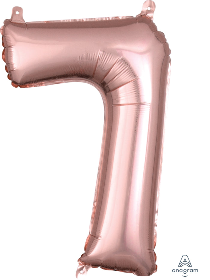 16'' Rose Gold Number Air Filled Decoration