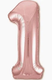 16'' Rose Gold Number Air Filled Decoration