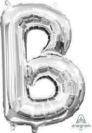 16'' Silver Letter Air Filled Decoration