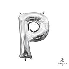 16'' Silver Letter Air Filled Decoration
