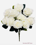 18'' Silk Open Rose Bush B1024N ( AN10004-Cream )
