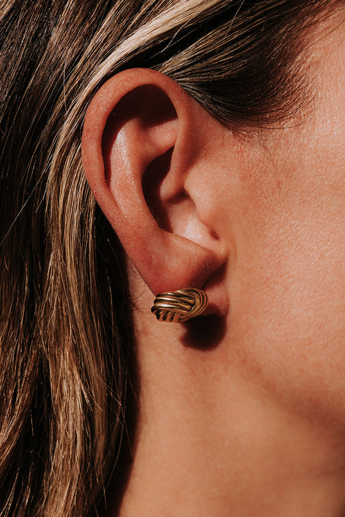 18K Gold Plated Elouise Knot Earrings