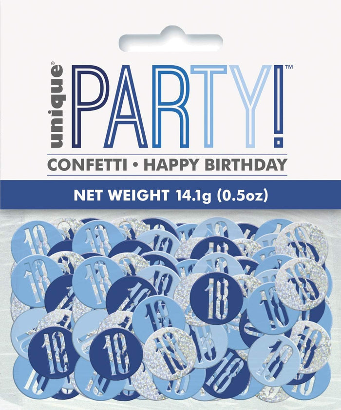 18" CONFETTI BLUE