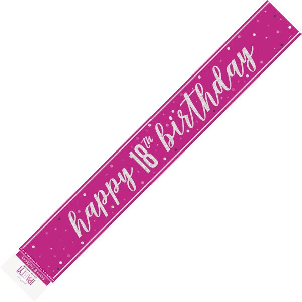 18" BANNER PINK