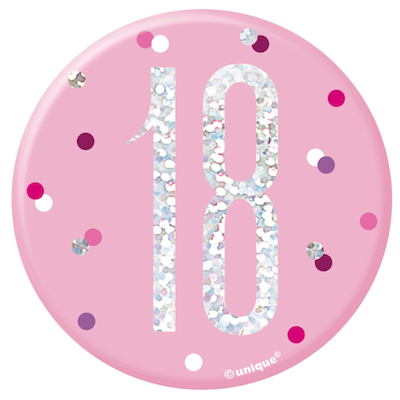 18" BADGE PINK