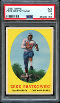 1958 Topps FB Card # 23 Zeke Bratkowski Green Bay Packers HOF PSA NM 7 (MGD2)
