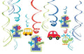 1st Birthday - Boy Swirl Decorations