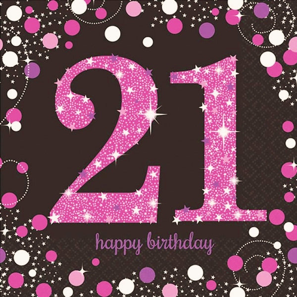 21TH NAPKIN BLACK