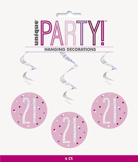 21TH HANGING DECORATIONS PINK