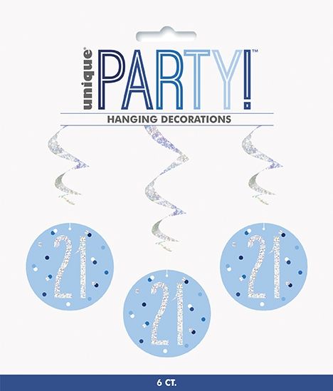21TH HANGING DECORATIONS BLUE