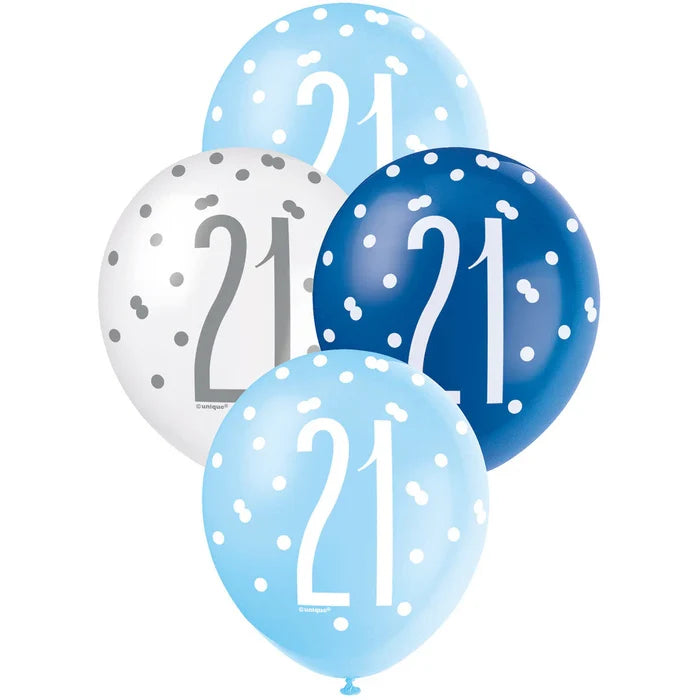 21TH BALLONS BABY BLUE/BLUE/WHITE