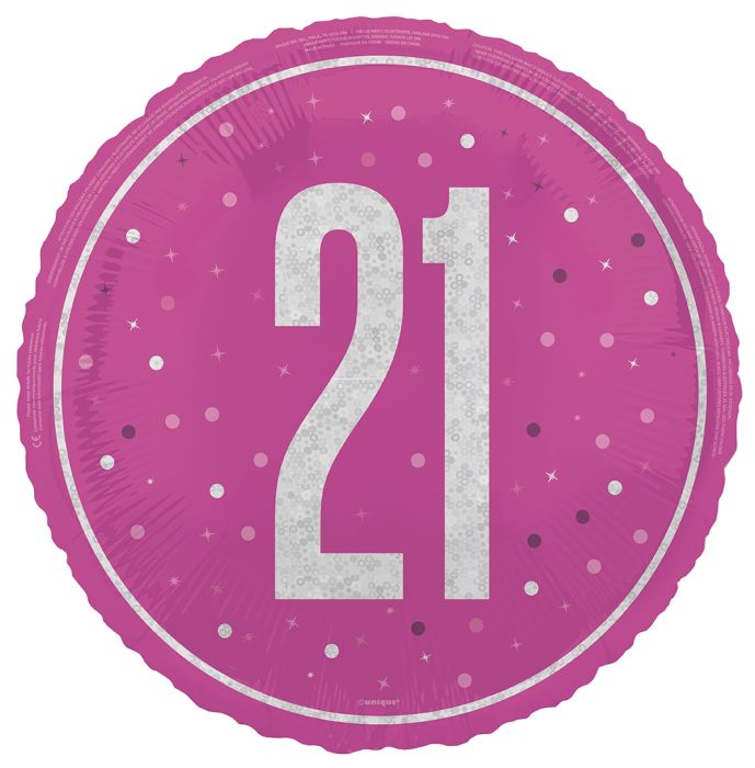 21TH HELIUM BALLON PINK