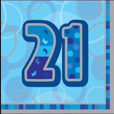 21TH NAPKIN BLUE