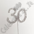25 - Silver Diamante Number Pick