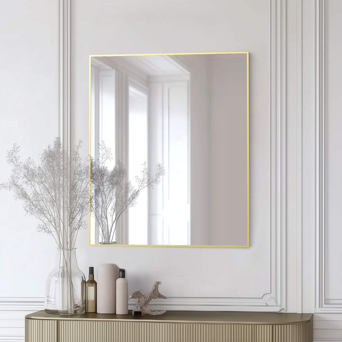 30" x 36" Shatterproof Wall Mount Metal Frame Mirror - FM1-3036