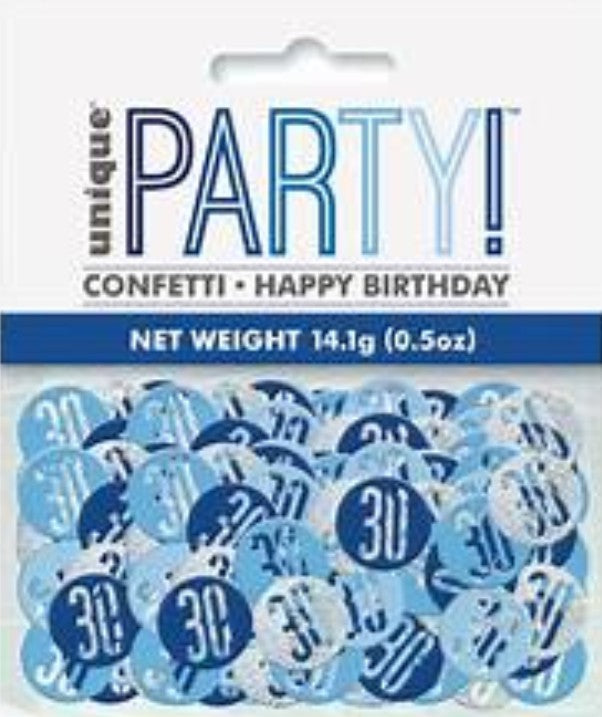 30TH CONFETTI BLUE
