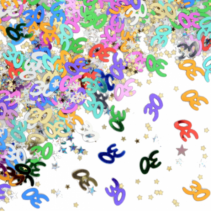 30TH CONFETTI RAINBOW