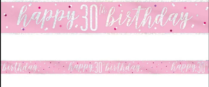 30TH BANNER PINK