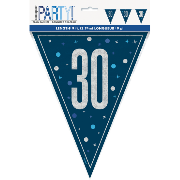 30TH FLAG BLUE