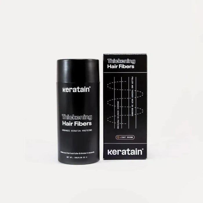 3x Keratain hair fibers + free Keratain pomade – Light brown (25 gr) - Hairgivers