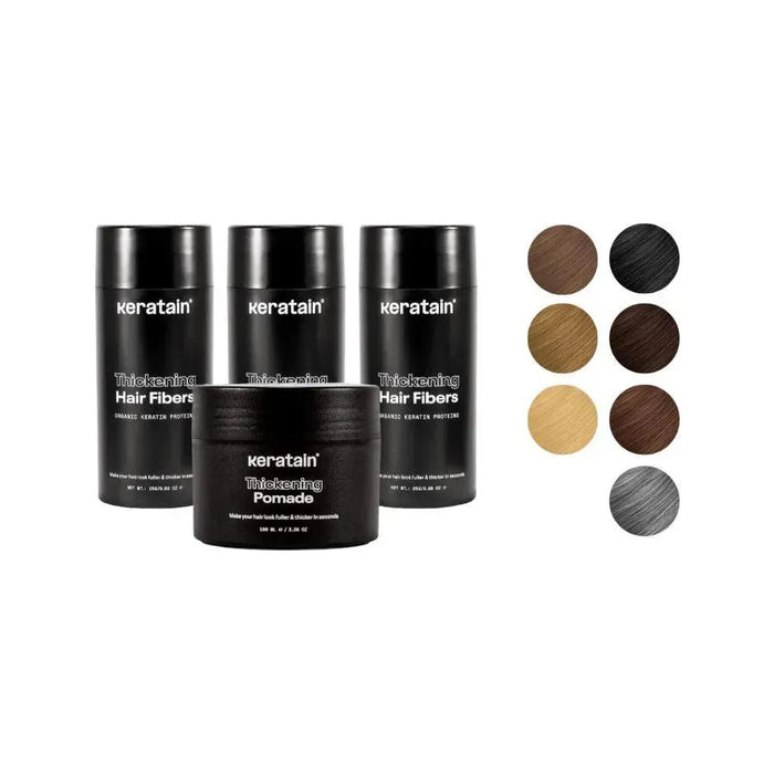 3x Keratain hair fibers + free Keratain pomade - Hairgivers