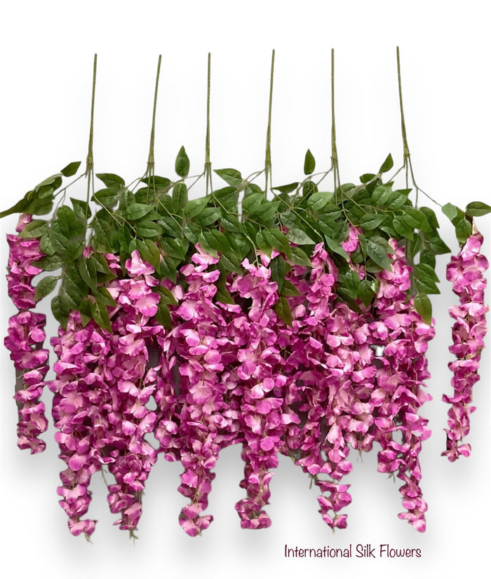 42'' Hanging Wisteria ( INT1226-#10 Fuschia  )