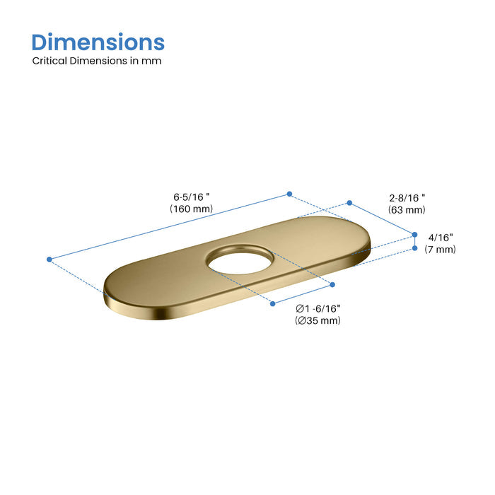 6 Inch Halo Bathroom Faucet Hole Cover - FC-100