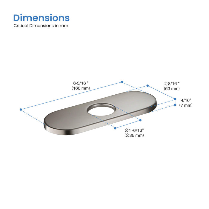 6 Inch Halo Bathroom Faucet Hole Cover - FC-100