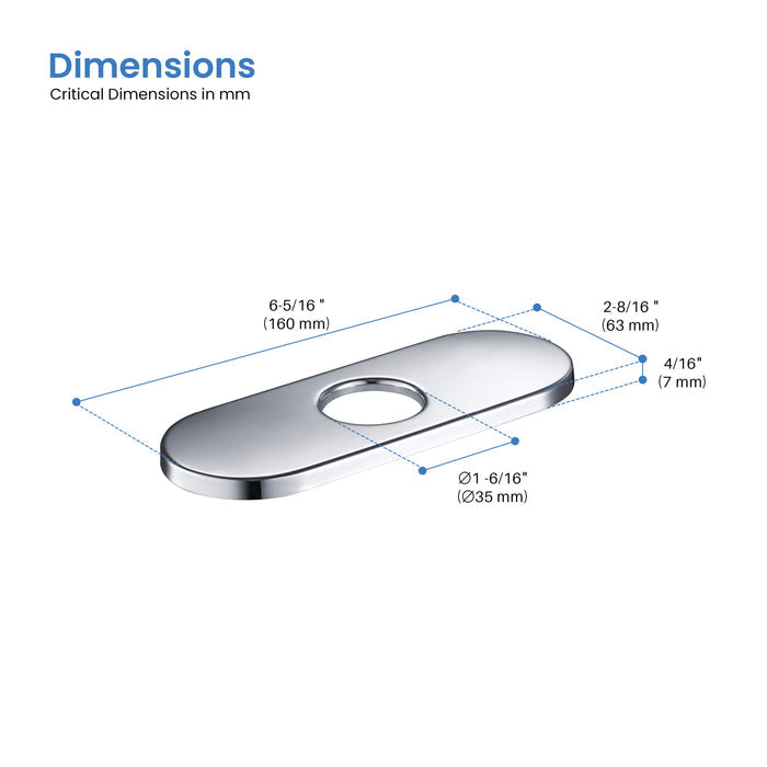 6 Inch Halo Bathroom Faucet Hole Cover - FC-100
