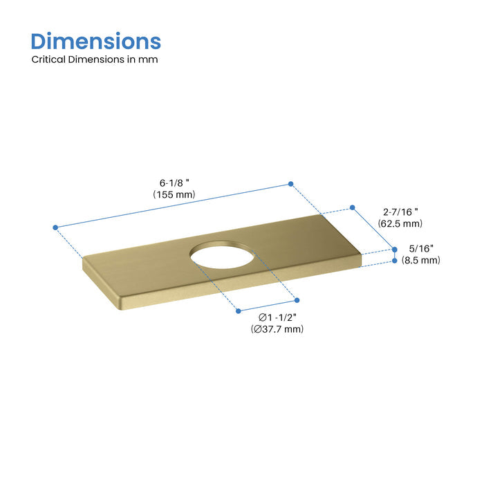6 Inch Quadra Bathroom Faucet Hole Cover - FC-102