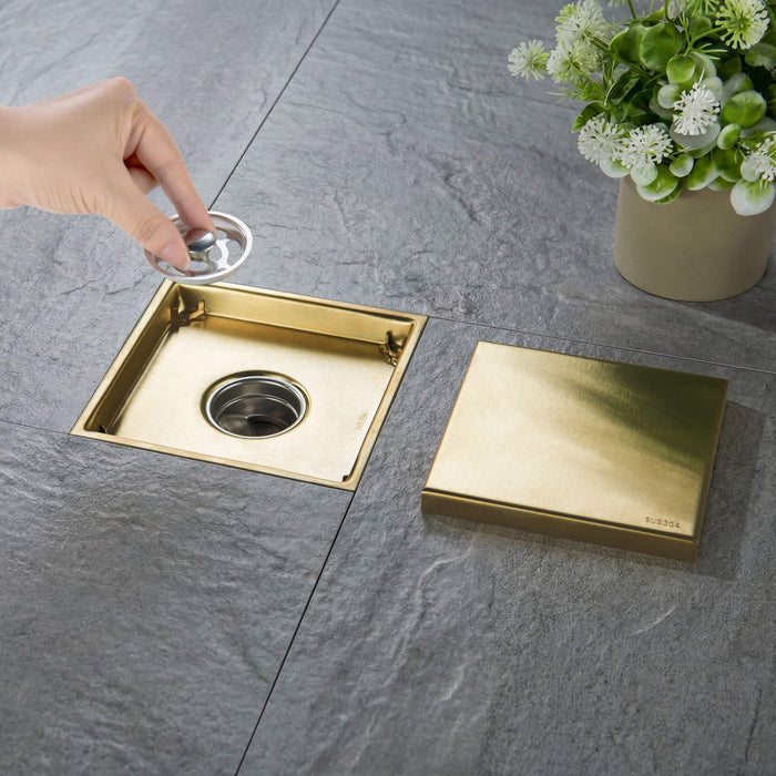 6 inch Square Reversible Tile-In Shower Drain - CFD-0601