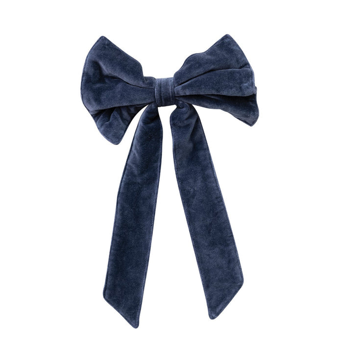 8" Cotton Velvet Clip-on Bow