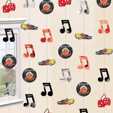 50's Rock Swirl Decorations