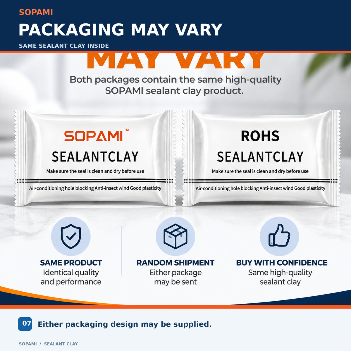 SOPAMI Flexible Sealant Clay – Waterproof Sealing Putty for Wall Cracks, AC Holes, Pipes & Gaps, DIY Home Repair