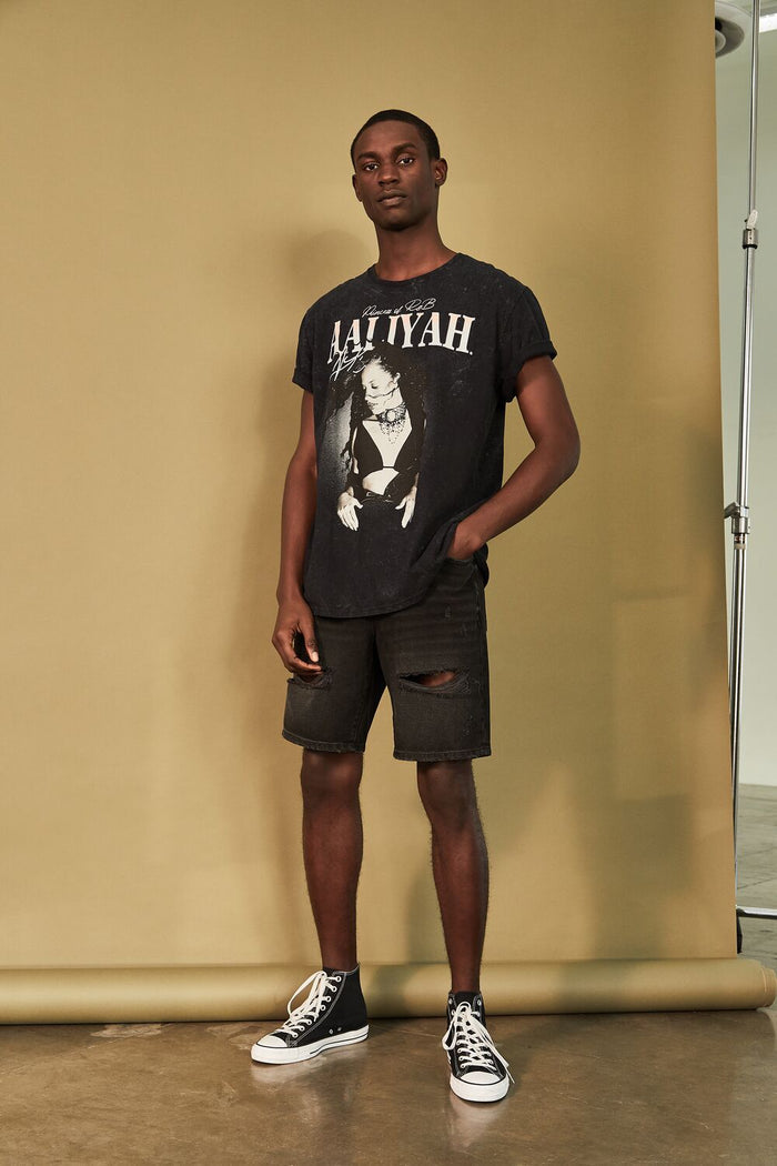 Aaliyah Graphic Oil Wash Tee