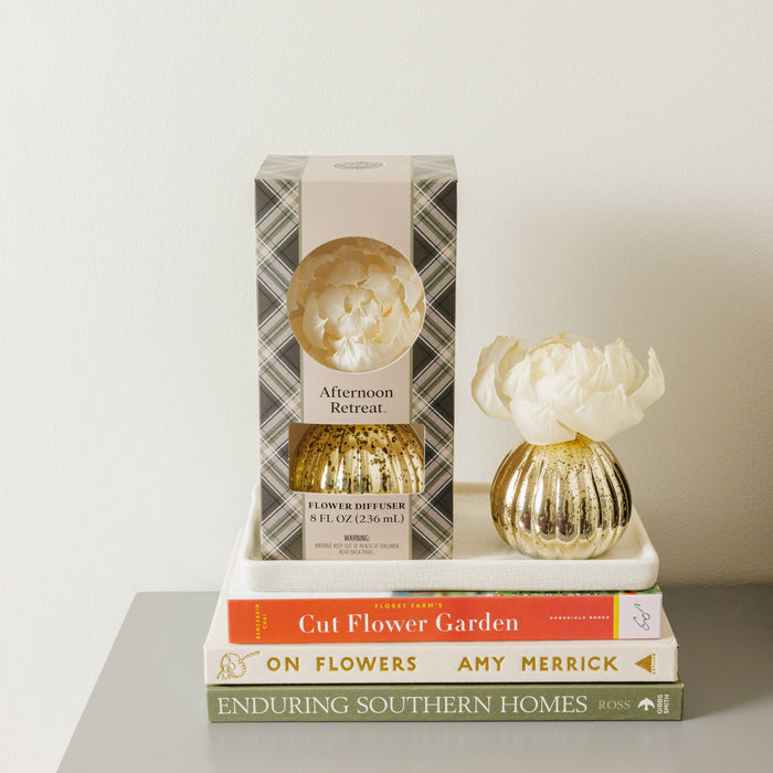 Afternoon Retreat Plaid Flower Diffuser - Pine & Moss