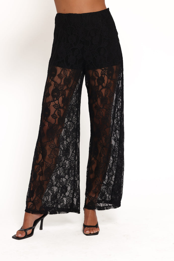 Petal and Pup USA SETS Alina Lace Pant Set - Black